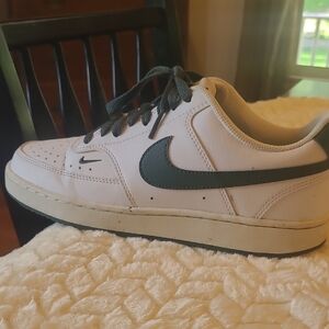 Nike Court Vision White and Dark Green